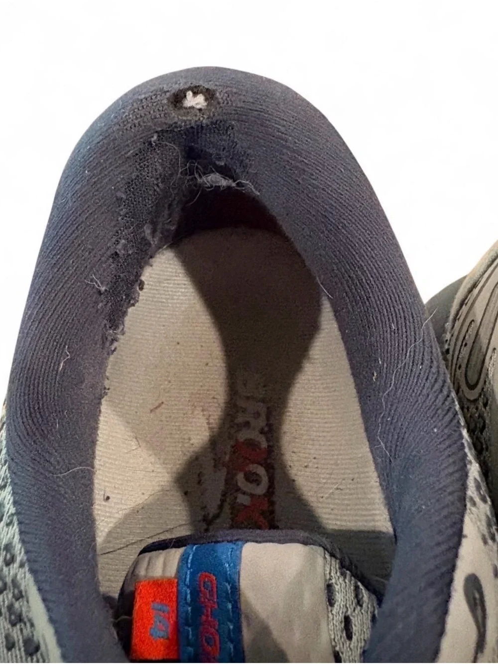 Brooks Ghost 14 Men's Size 11.5 D Gray Blue Running Shoes Athletic Sneakers